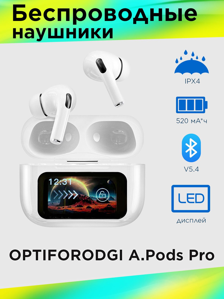 Беспроводные наушники OPTIFORODGI А.Pods Pro Цвет белый. Товар уцененный  #1