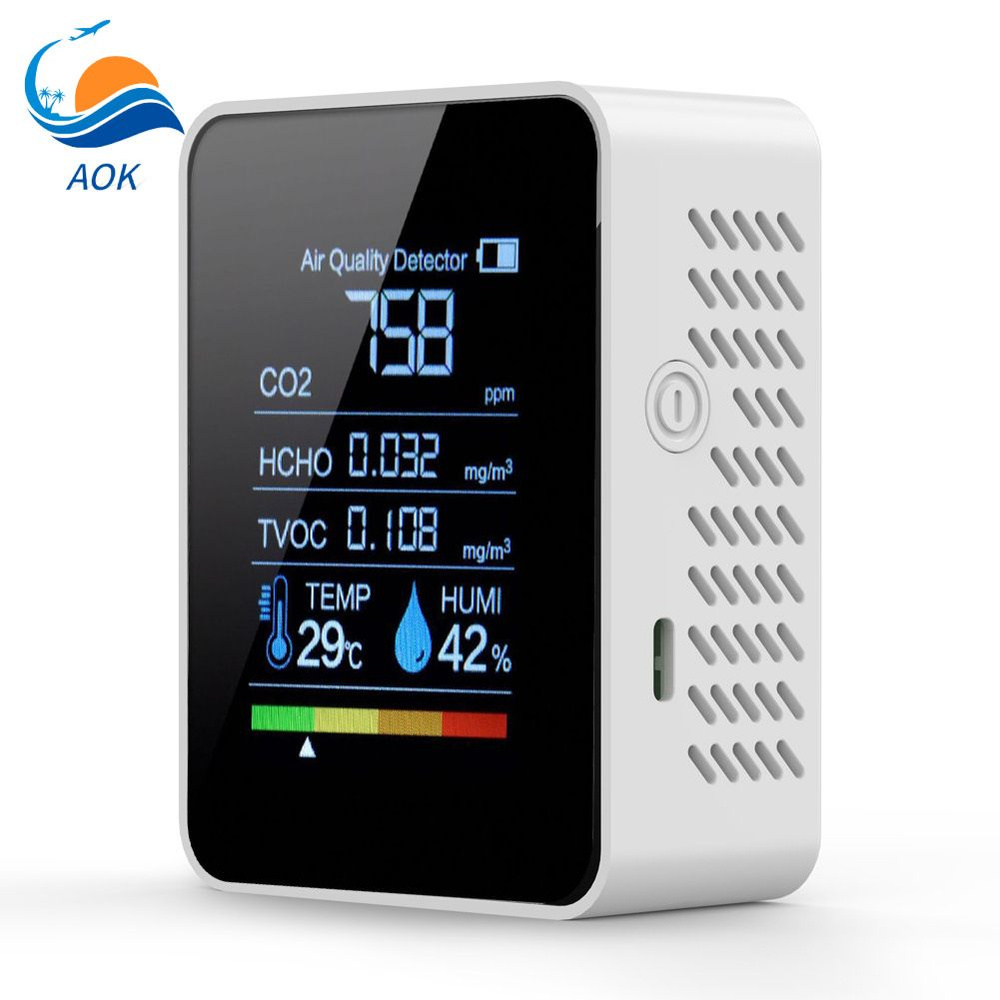 Пять в одном CO2, формальдегид HCHO, TVOC, датчик температуры ...