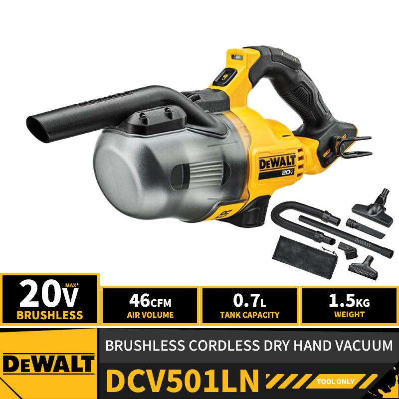 DEWALT 20В DCV501LN Беспроводной сухой ручной бытовой пылесос для промышленного строительства Перезаряжаемые #1