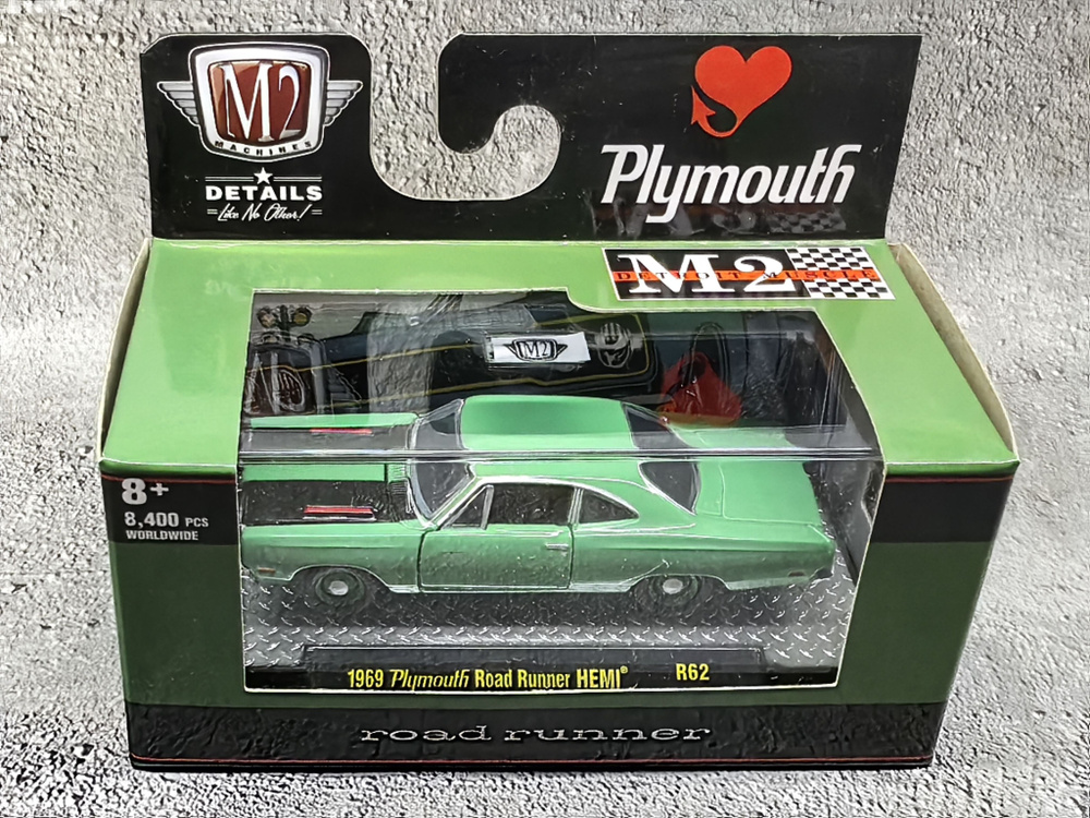 Машинка 1/64 M2 Car model toy Plymouth #1