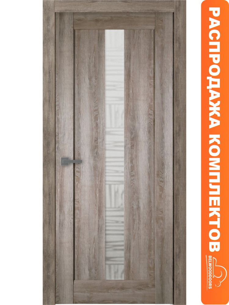 Дверь межкомнатная BELWOODDOORS Челси 700х2000 дуб медовый экошпон, комплект  #1