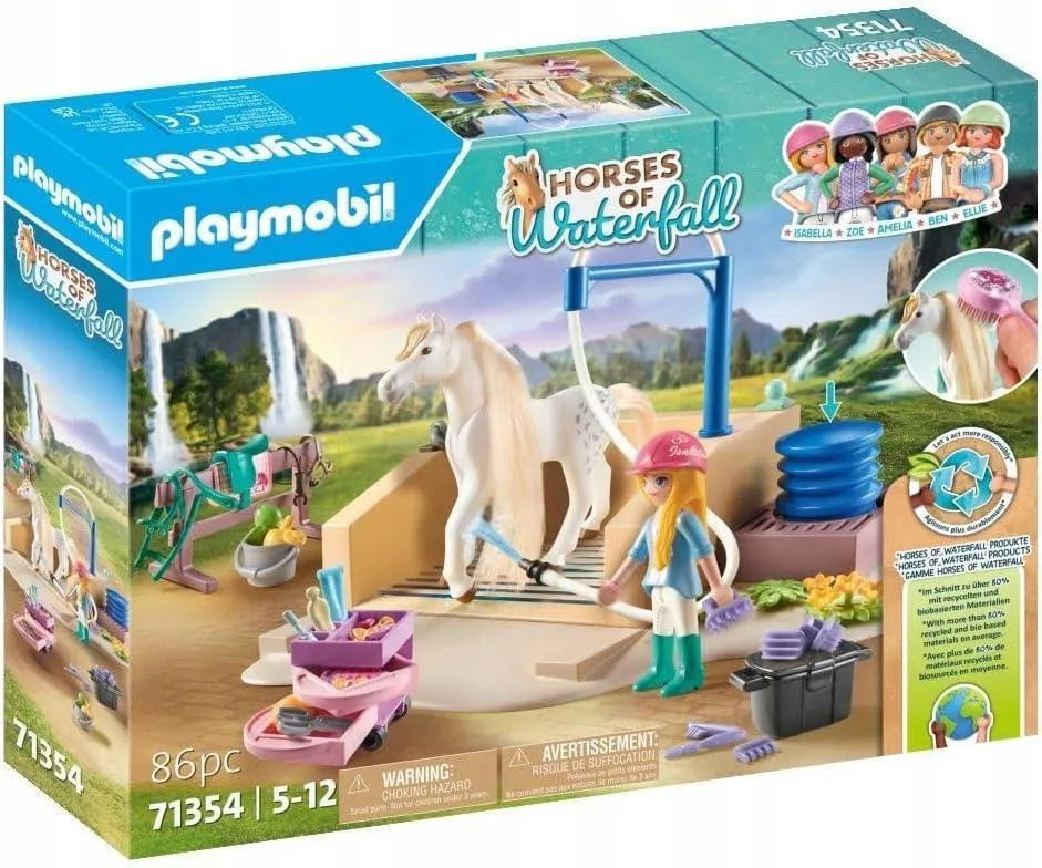 Игровой набор Playmobil 71354 Лошади у водопада Изабелла и Леонис с мойкой для лошадей  #1