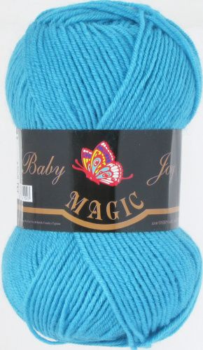 Пряжа Baby Joy (Magic). цвет 5708 голубая бирюза, 50гр/133м,70% акрил 30% шерсть,5 шт в упаковке  #1