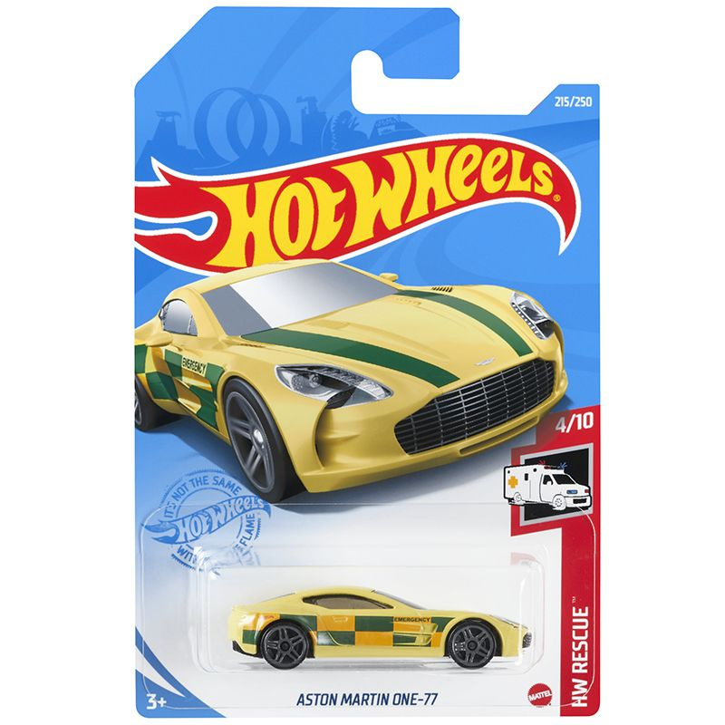 Машинка Mattel Hot Wheels 2021 C4982 ASTON MARTIN ONE-77 yellow #1