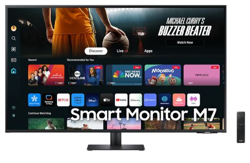 Samsung Монитор 43 SAMSUNG SMART M7 VA 3840x2160 60Hz 4мс 300кд м2 5000:1 2xHDMI USB-C 3xUSB LS43DM700UIXCI, #1