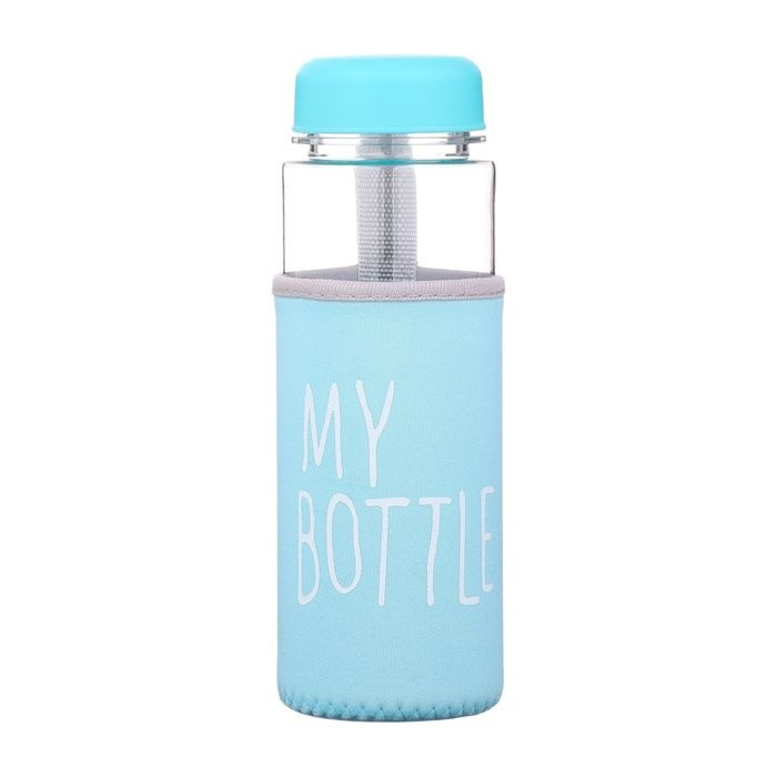 Бутылка для воды, 500 мл, My bottle, 19.5 х 6 см, чехол в комплекте, бирюзовая  #1