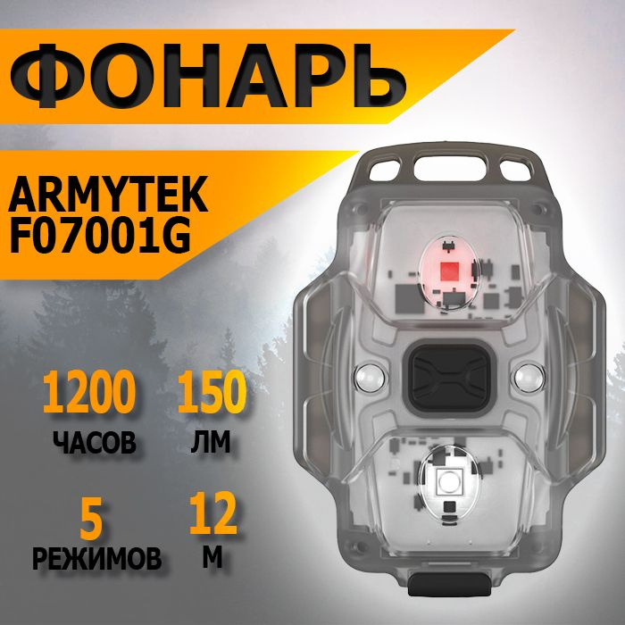 Фонарь светодиодный тактический Armytek Crystal F07001G #1