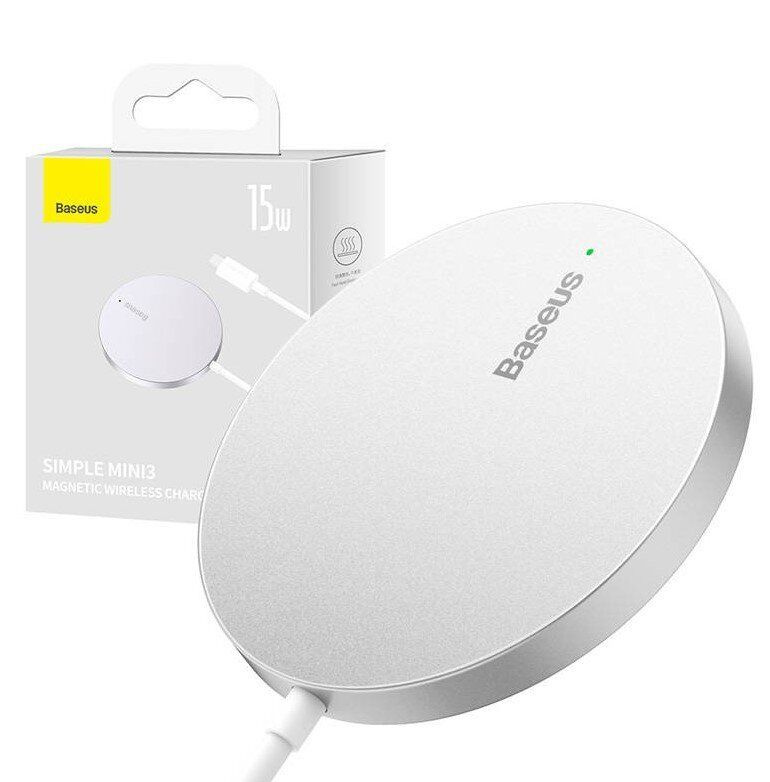 Беспроводное зарядное устройство Baseus Simple Mini3 Magnetic Wireless Charger 15W - Серебристый (CCJJ040012) #1