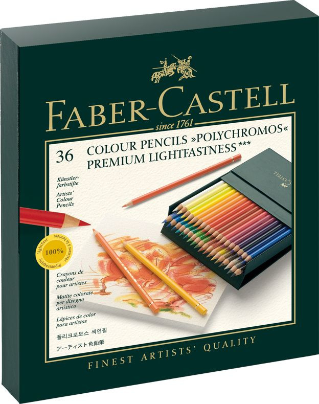 Карандаши цветные художественные Faber-Castell "Polychromos", 36цв., заточен., студийная коробка  #1