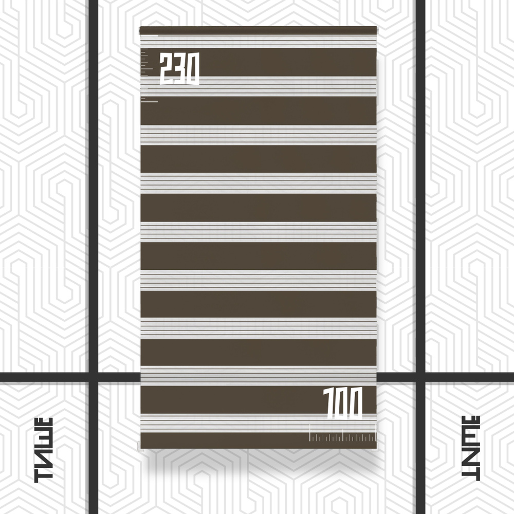 Рулонные шторы жалюзи День-ночь Коричневый 100 на 230 #1