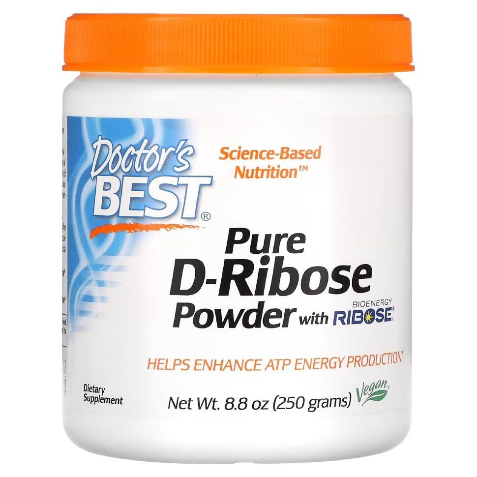 Doctor's Best Pure D-Ribose Powder, чистая D-рибоза в порошке, 250 грамм #1