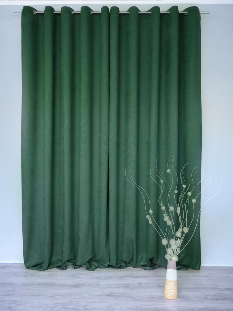 COSY CURTAINS Комплект штор 250х290см, сосновый зеленый #1