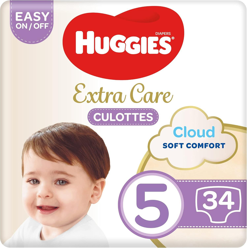 Huggies подгузники трусики детские 5 Extra Care 12-17 кг, 34 шт #1