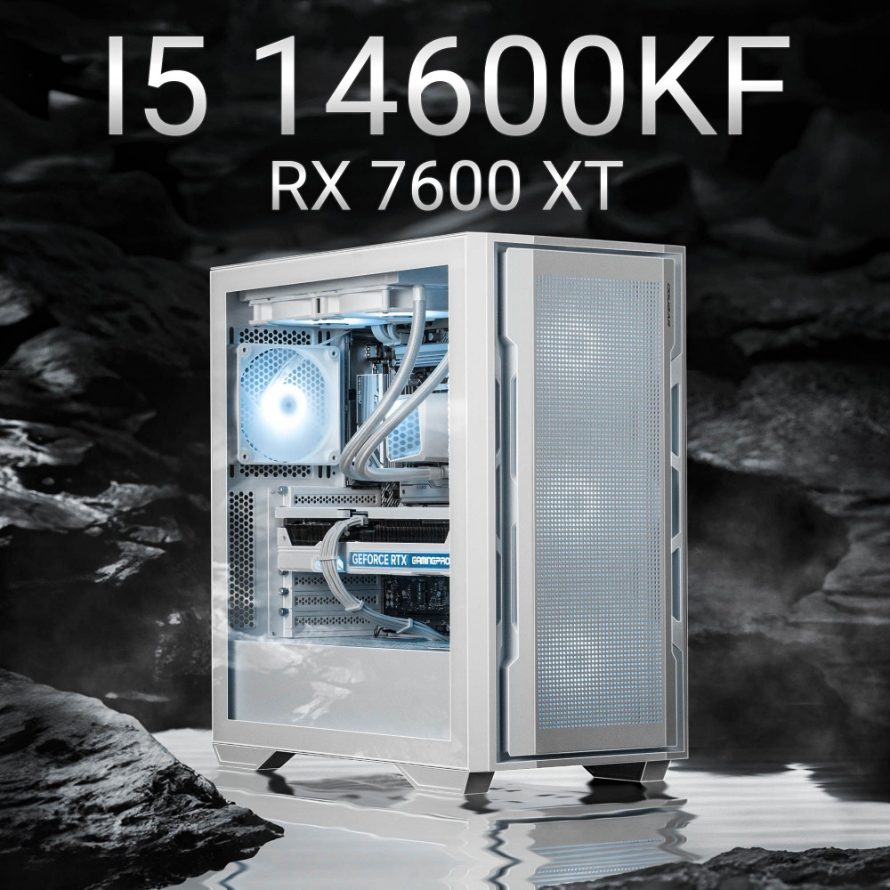 LIScomp Системный блок OXYGEN 14600KF (Intel Core i5-14600KF, RAM 64 ГБ, SSD 1000 ГБ, AMD Radeon RX 7600 #1