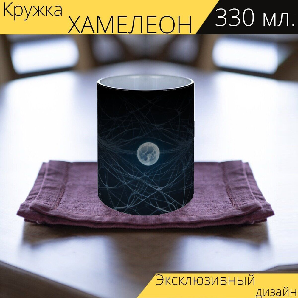 LotsPrints Кружка ""Луна и нейросетевые миры" 1232", 325 мл, 1 шт #1