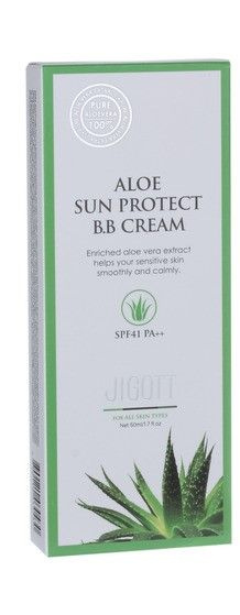 Jigott Солнцезащитный BB-крем для лица Aloe Sun Protect BB Cream, с экстрактом алоэ, 50 мл  #1