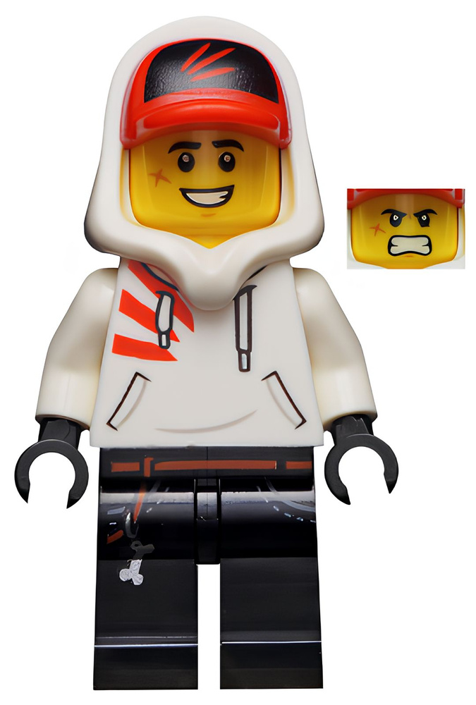 Минифигурка Lego Hidden Side Jack Davids - White Hoodie with Cap and Hood hs050 U #1