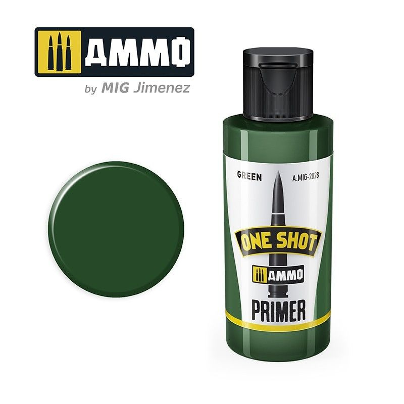 Грунтовка ONE SHOT PRIMER Green (Ammo Mig) (60ml) #1