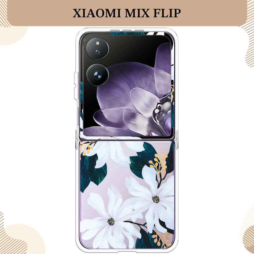 Силиконовый чехол на Xiaomi Mix Flip / Сяоми Микс Флип Delilah Flower, прозрачный  #1