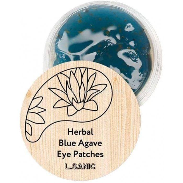 Патчи гидрогелевые с экстрактом голубой агавы Herbal Blue Agave Hydrogel Eye Patches, 60шт  #1