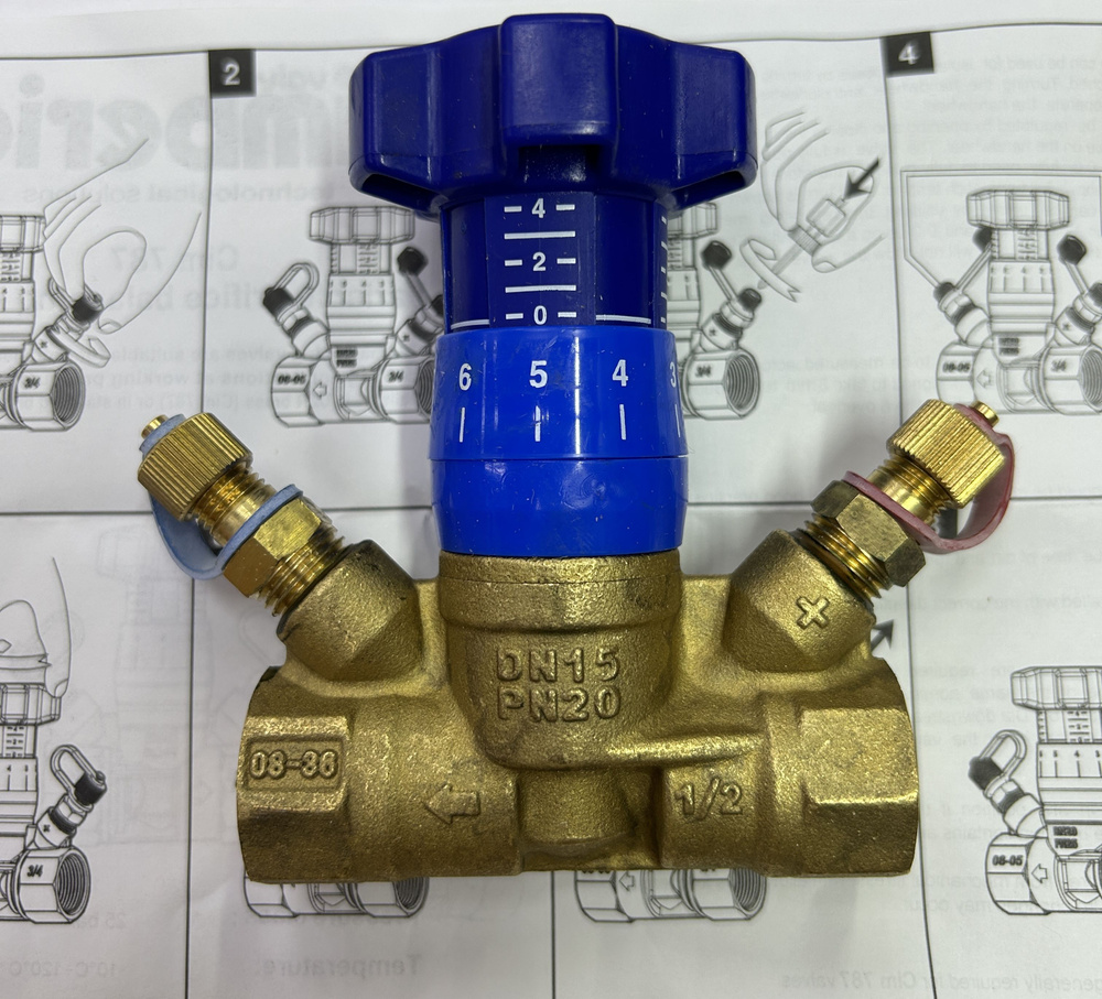 Балансировочный клапан Cim 787OT 1/2" Ру 25 Cimberio #1