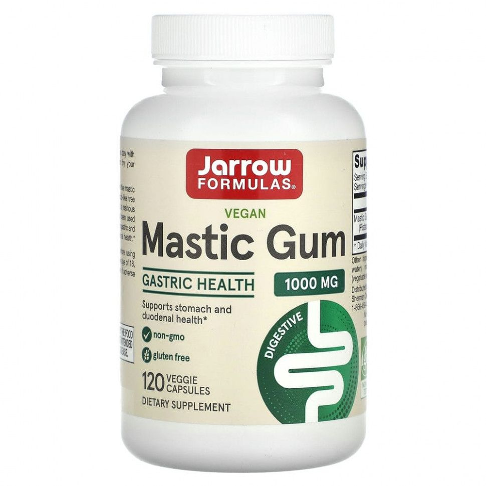 Jarrow Formulas, Mastic gum, мастиковая смола, мастика, 120 капсул #1