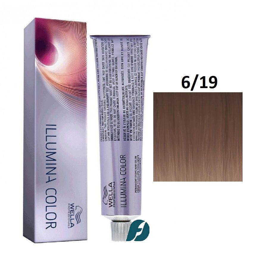 Wella Professionals Illumina Color 6/19 Крем-краска для волос - Темный блонд пепельный сандре, 60мл  #1