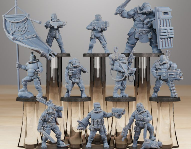 Сборная модель Warhammer 40000 Grimguard hunters (32mm) #1