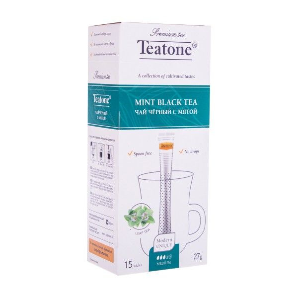 Чай черный Teatone Mint Black Tea 15стиков - 5 шт. #1