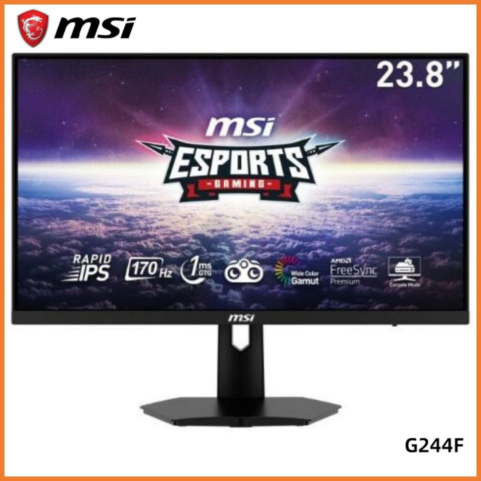 MSI 23.8" Монитор G244F/Rapid IPS/170Hz/1ms GTG/AMD FreeSync, черный #1