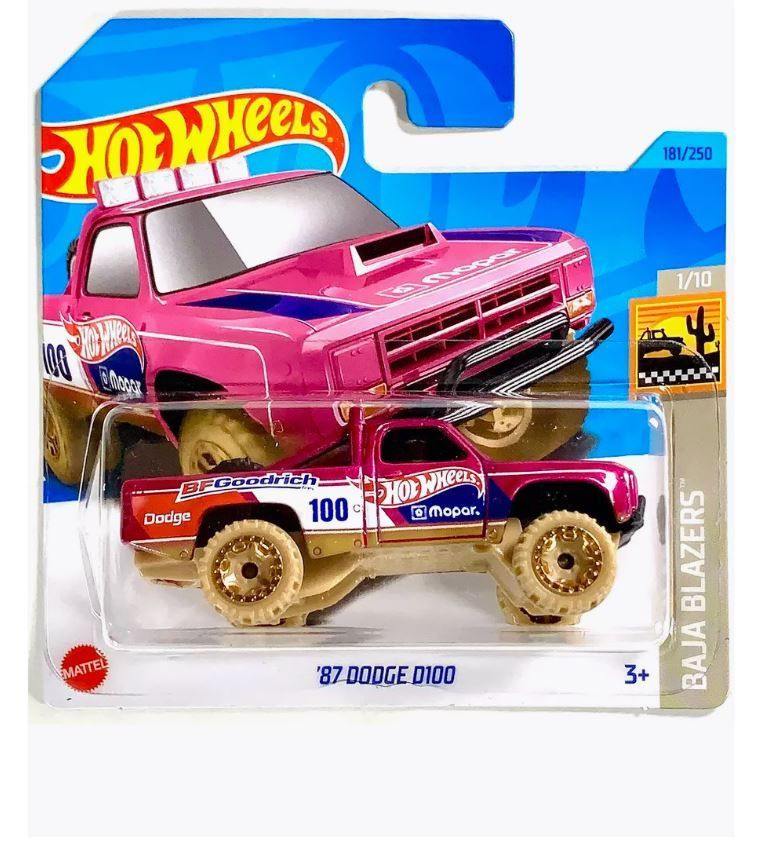 Машинка Hot Wheels 87 Dodge D100 / HW BAJA BLAZERS / Хот Вилс Додж #1