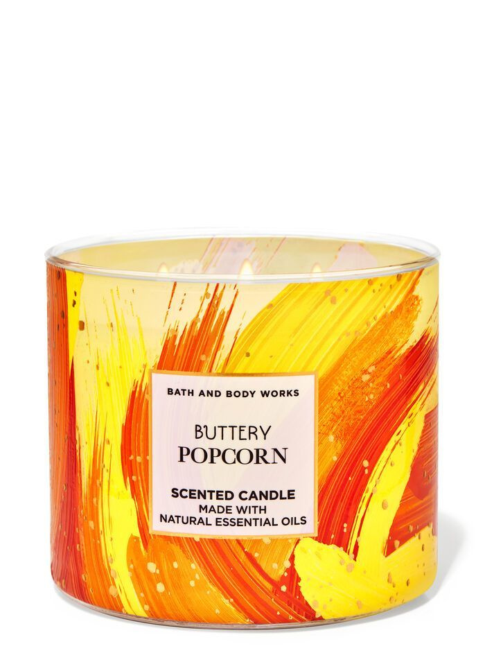 Bath & Body Works, Свеча с 3 фитилями Buttery Popcorn #1