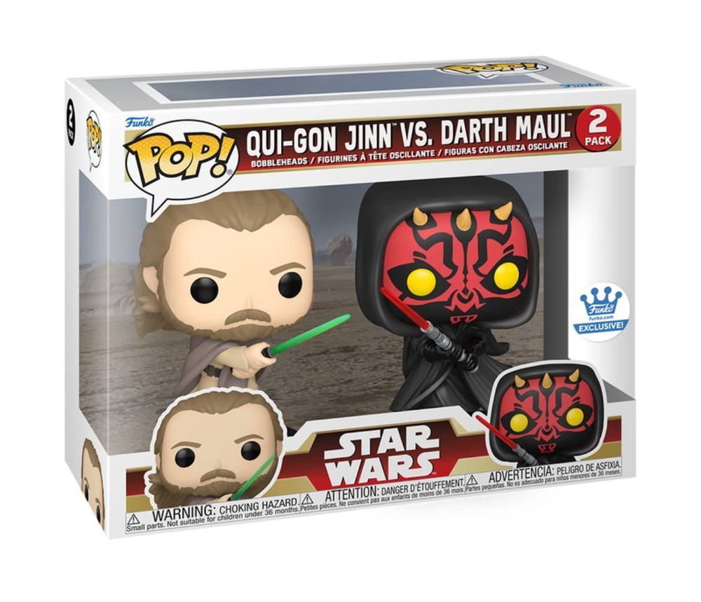 Фигурка Funko Pop! Star Wars: Qui-Gon Jinn vs Darth Maul (Фанко Поп Квай Гон и Дарт Мол из первого эпизода #1