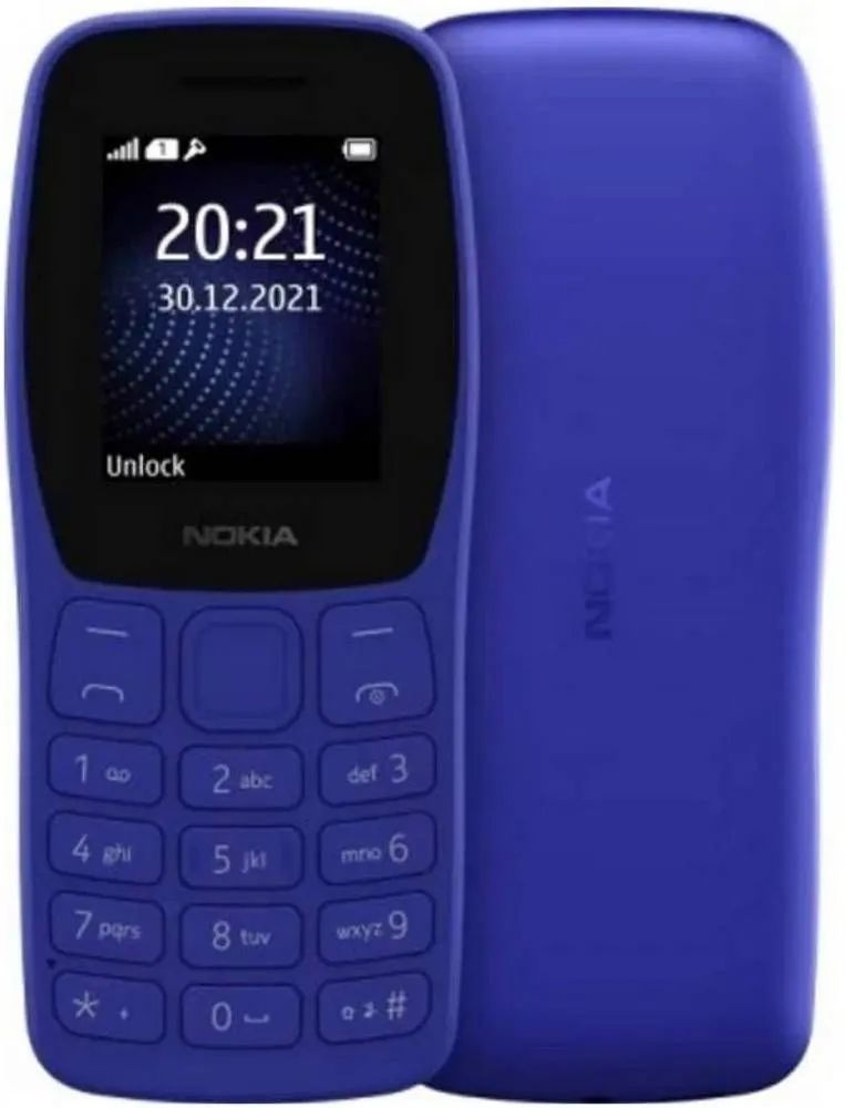 Nokia Мобильный телефон 105, синий #1