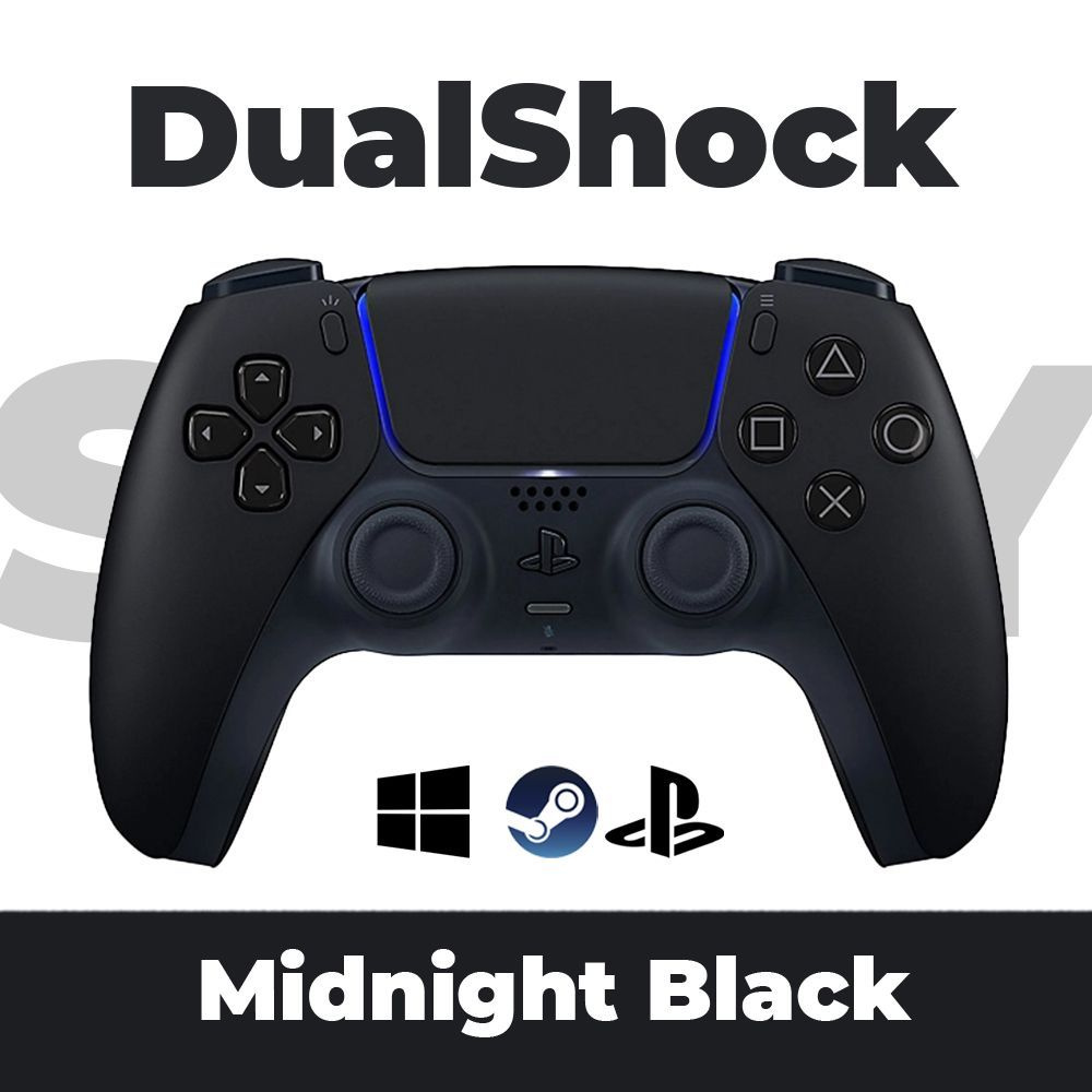 Геймпад для PS4 PS5 PC.DualShock 4 в корпусе DualSense.Джостик беспроводной.Черный (Midnight Black)  #1