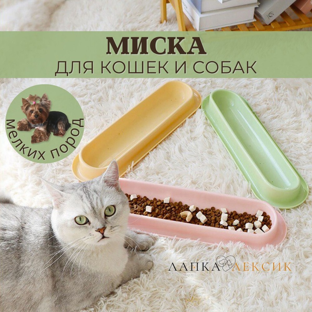 Миска для кошек и собак, с наклоном , пластиковая #1