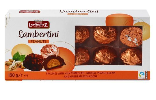 Конфеты LAMBERTZ Lambertini Erdnuss, пралине, 150г #1