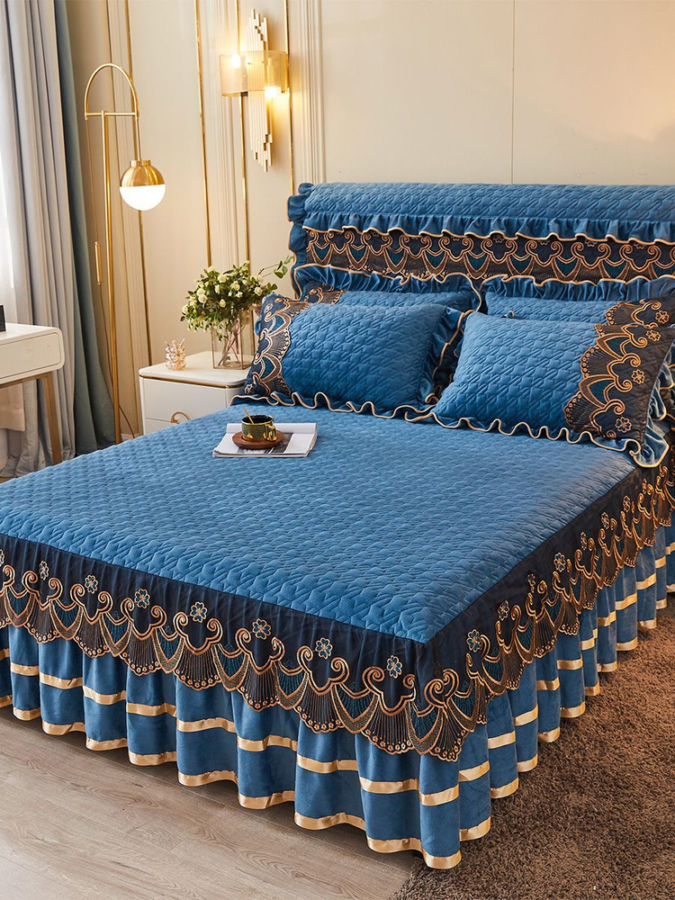 AiWinsure Покрывало с наволочками Velvet bedspreads, Бархат с размерами: 220 x 200 см  #1