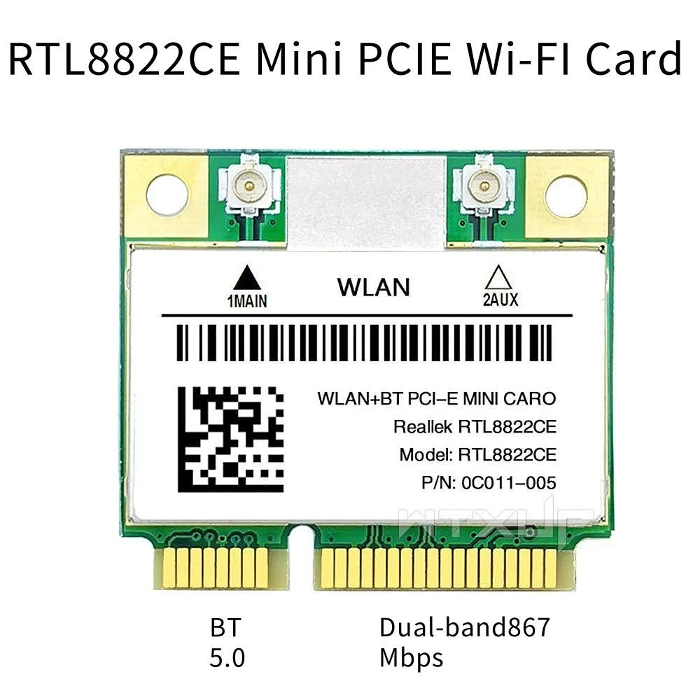 RTL8822CE 1200 Мбит/двухдиапазонная 2.4G и 5G 802.11A WiFi карта Mini PCI-E Bluetooth 5,0 для ноутбуков #1