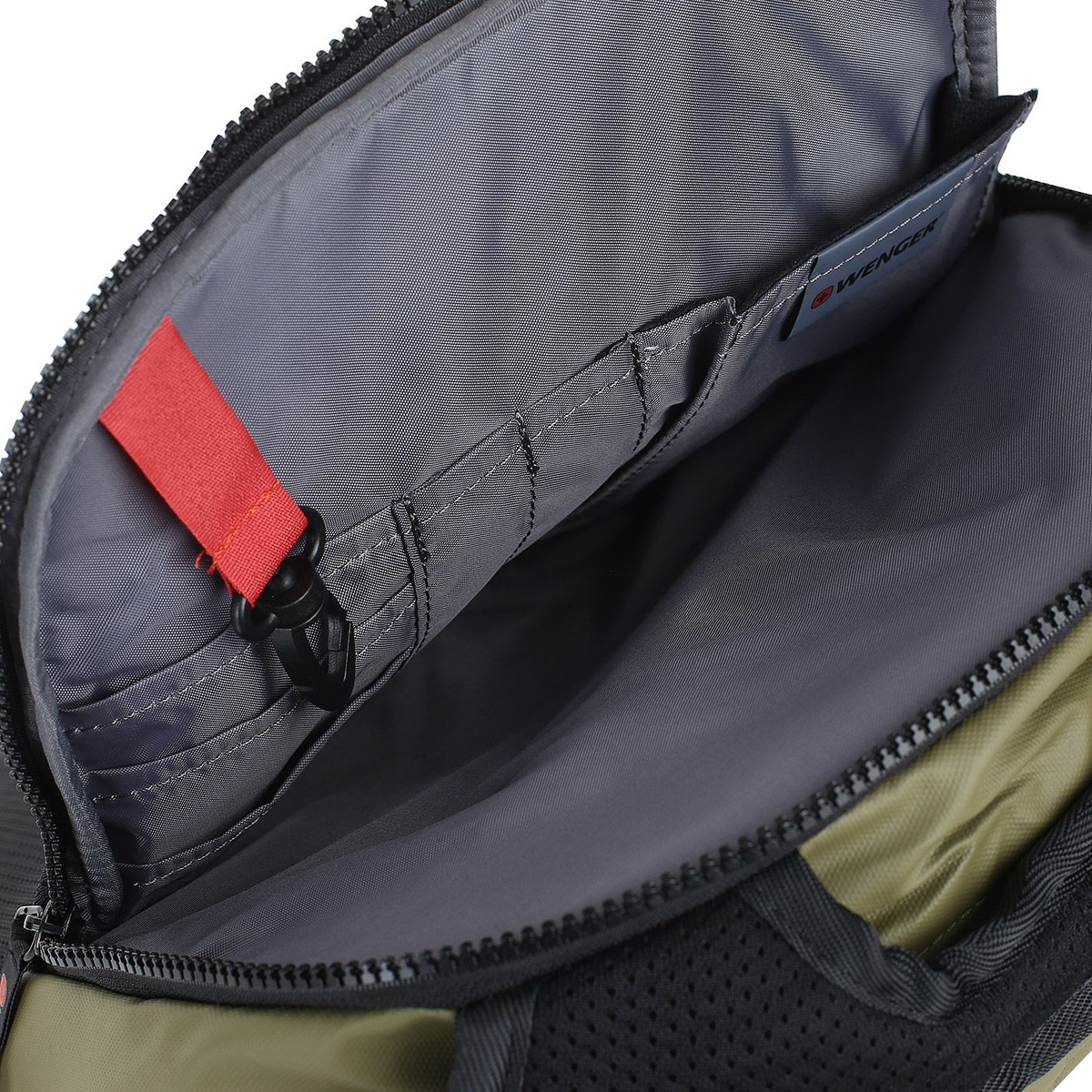 Потайной карман в спинке рюкзака для ценных вещей - Карман-органайзер включает в себя карабин для ключей и многочисленные кармашки для ручек, мобильного телефона и документов
