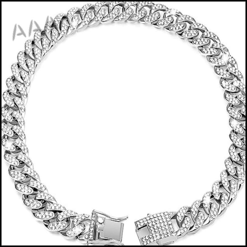 Ошейникизалмазногометаллическогосплавасдизайнерскойпряжкойбезопасности,аксессуарыдлядомашнихживотных,подходитдлякошекисобак.