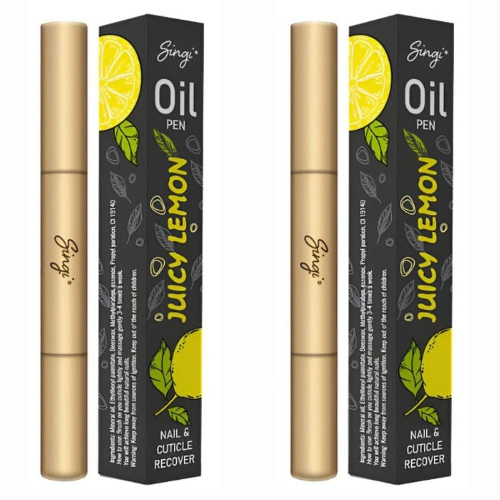 SINGI Масло для кутикул OIL PEN Nail & Cuticle Recover - Juicy Lemon, 3 мл, лимон, 2 шт  #1