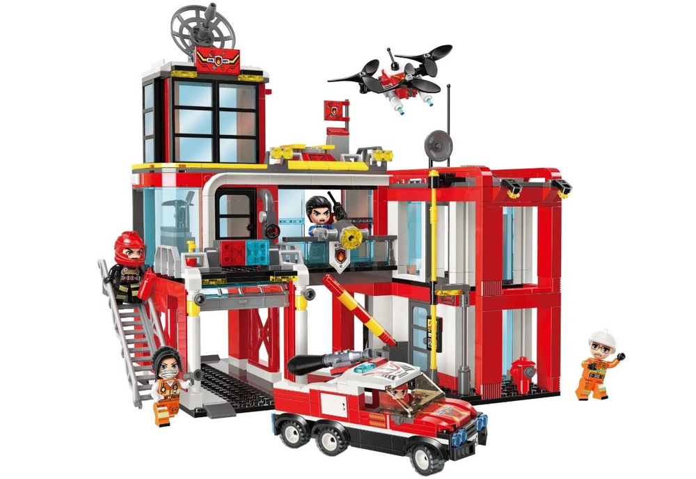 Конструктор Пожарно - спасательная станция QMan Mine City 693 деталей  #1