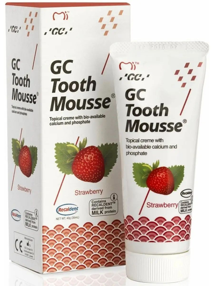 Зубной гель GC Corporation Tooth mousse, клубника, 35 мл #1