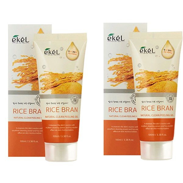 Ekel Пилинг-скатка Natural Clean Peeling Gel Rice Bran, с экстрактом коричневого риса, 100 мл, 2 шт  #1