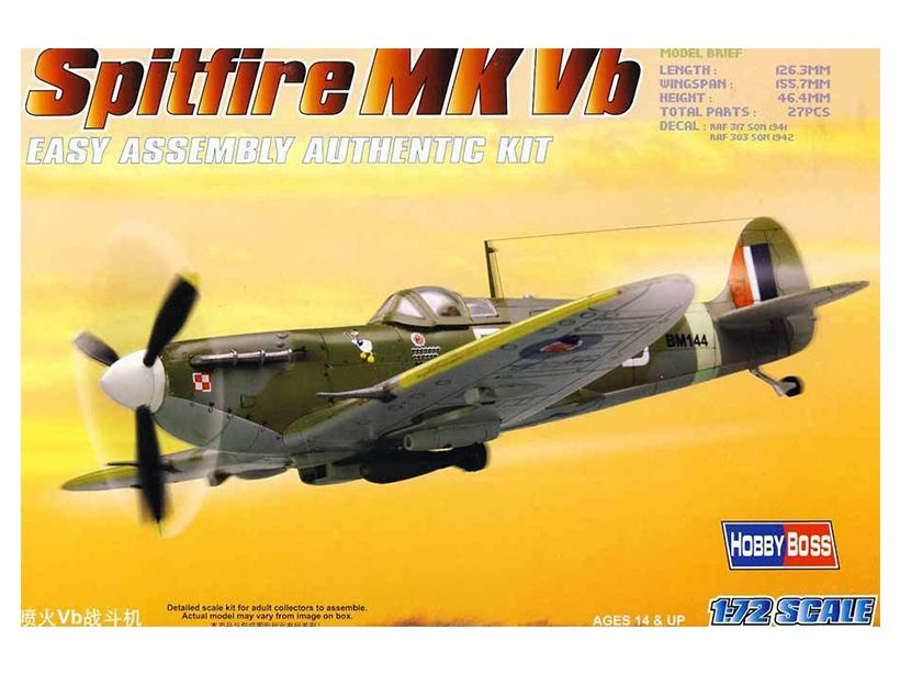 HB80212 Hobby Boss 1/72 Британский истребитель Spitfire MK Vb #1