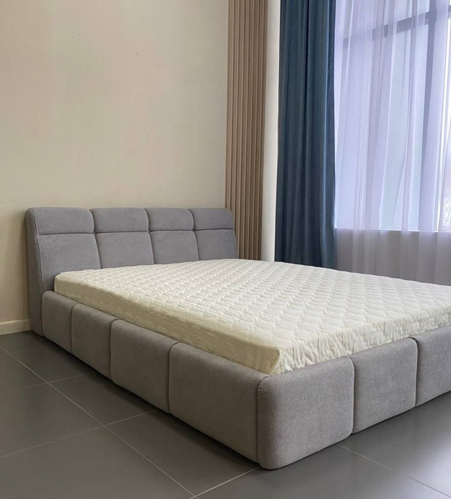 VIERO Кровать Анталия мягкое изголовье с размером спального места 160х200 с ортопедическим основанием, #1