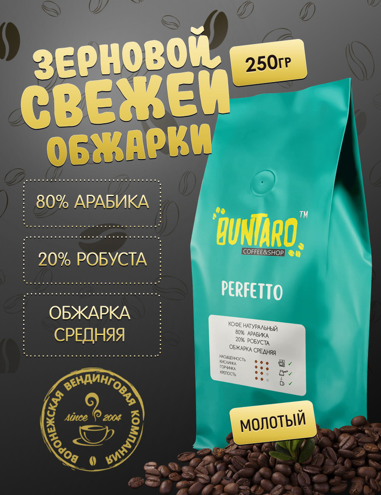 Кофе натуральный молотый BUNTARO PERFETTO (БУНТАРО ПЕРФЕТТО), 250 гр.  #1