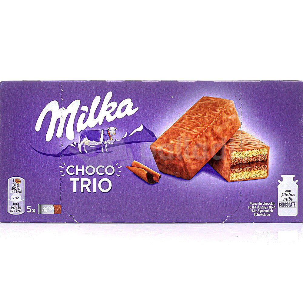 Пирожное бисквитное шоколадное Milka Choco Trio, 150 гр #1