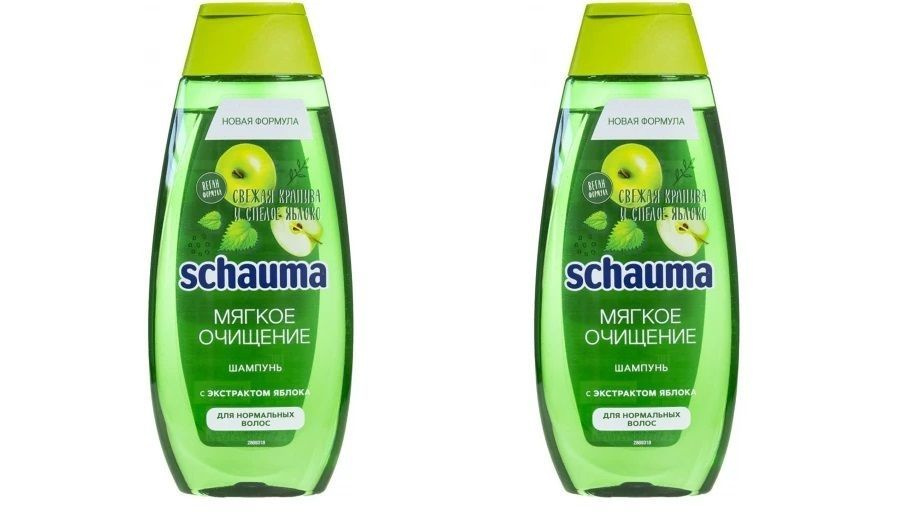 Шампунь для нормальных волос Schauma (Шаума) Мягкое очищение с экстрактом яблока, 370 мл х 2шт  #1